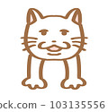 loose white hanging cat 103135556