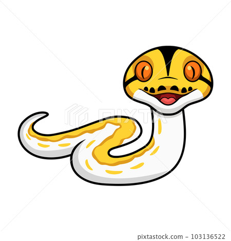 Cute albino tiger reticulated python cartoon Cute albino tiger reticulated python cartoon 103136522