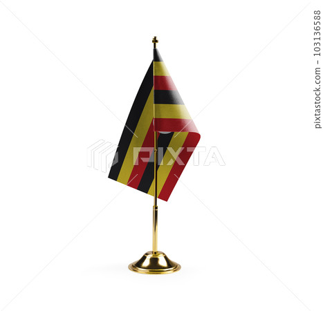Small national flag of the Uganda on a white background Small national flag of the Uganda on a white background 103136588