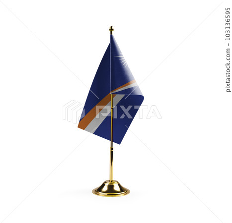Small national flag of the Marshall on a white background Small national flag of the Marshall on a white background 103136595