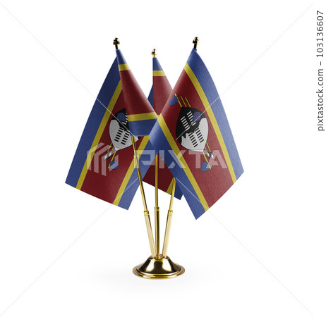 Small national flags of the Swaziland on a white background Small national flags of the Swaziland on a white background 103136607