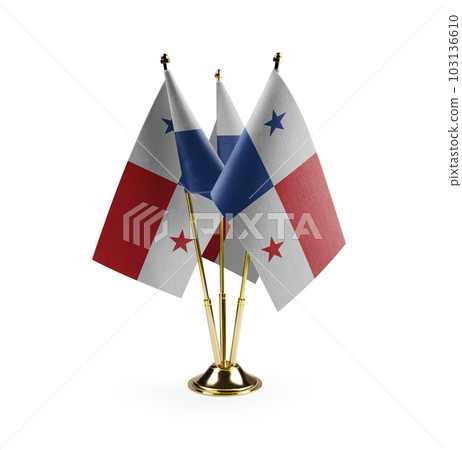 Small national flags of the Panama on a white background Small national flags of the Panama on a white background 103136610