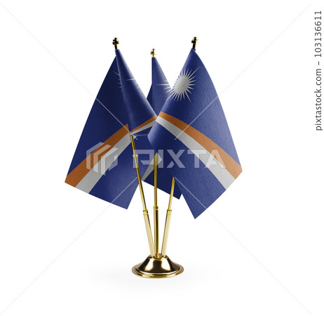 Small national flags of the Marshall on a white background Small national flags of the Marshall on a white background 103136611