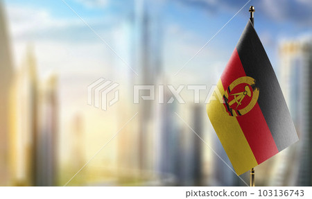A small GDR flag on an abstract blurry background 103136743
