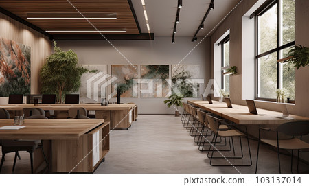 Empty Interior Of Modern Design Office Empty Interior Of Modern Design Office 103137014