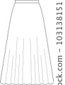 Flare skirt hanger illustration 103138151