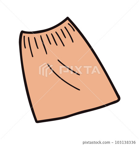 Hand Drawn skirt for women in doodle style Hand Drawn skirt for women in doodle style 103138336