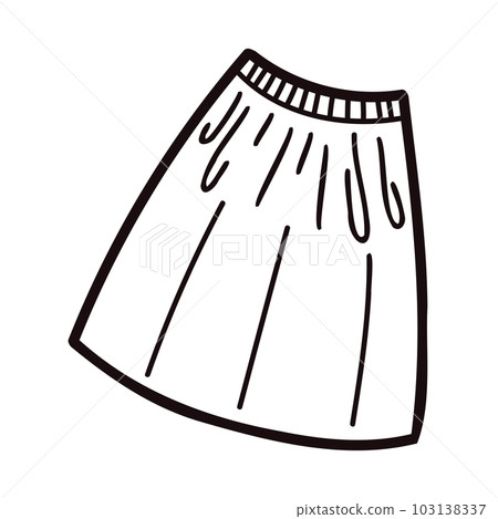 Hand Drawn skirt for women in doodle style Hand Drawn skirt for women in doodle style 103138337