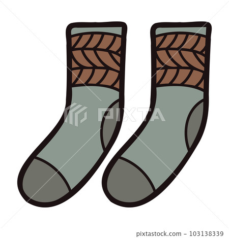 Hand Drawn cute socks in doodle style Hand Drawn cute socks in doodle style 103138339
