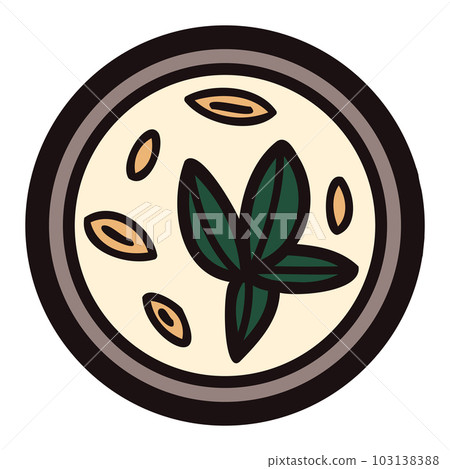 Hand Drawn Soup from above in doodle style Hand Drawn Soup from above in doodle style 103138388