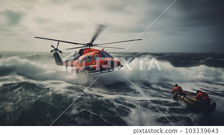 Helicopter rescue at sea 103139643