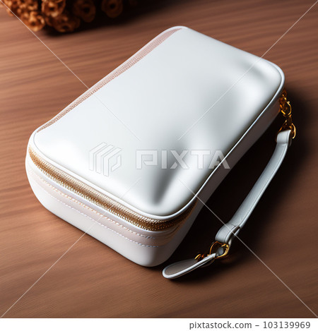 Women's leather pouch, accessory case Generative AI 103139969