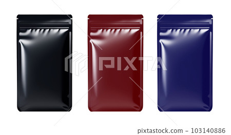 Zipper bag, vapor deposition stand bag (package) / pattern on the ground / dark green, brown, dark blue / cut out Zipper bag, vapor deposition stand bag (package) / pattern on the ground / dark green, brown, dark blue / cut out 103140886