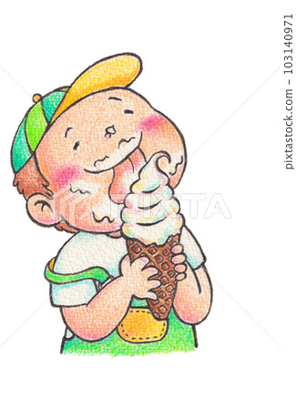 Ice cream and a boy 103140971