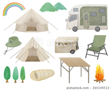 水彩手繪野營材料套裝 103144513