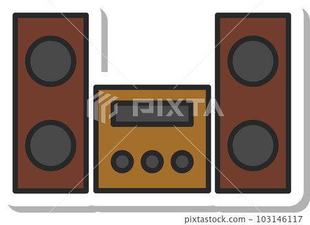 Sticker style daily necessities illustration stereo Sticker style daily necessities illustration stereo 103146117