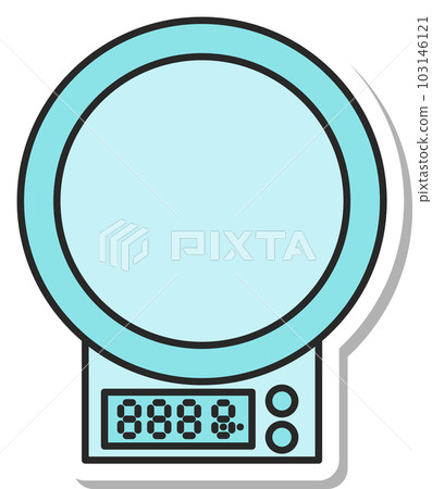 Sticker-style daily necessities illustration electronic weighing scale Sticker-style daily necessities illustration electronic weighing scale 103146121
