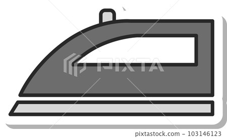 Sticker style daily necessities illustration iron Sticker style daily necessities illustration iron 103146123