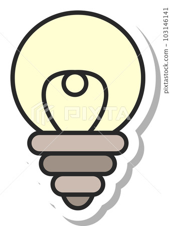 Sticker style daily necessities illustration light bulb Sticker style daily necessities illustration light bulb 103146141