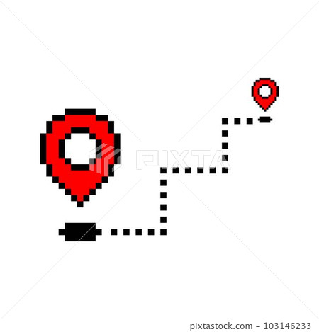 Location destination map pointer pixel art Location destination map pointer pixel art 103146233