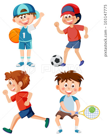 Kids Enjoying Various Sports 103147775