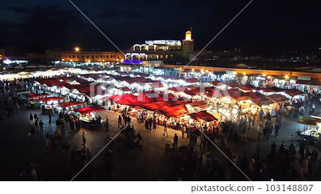 Vibrant Jemaa El Fna Square at night [Marrakech, Morocco] 103148807