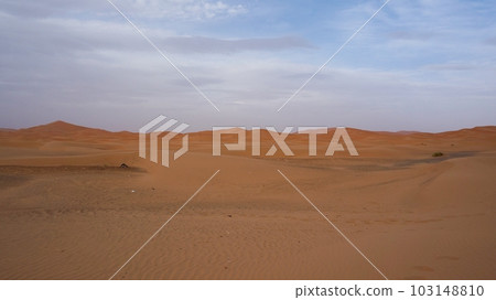 Sahara Desert, view of Chebbi dunes [Morocco Merzouga] 103148810