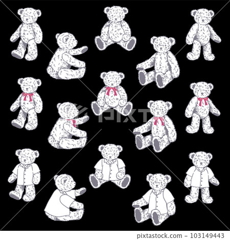 Simple and cute bear vector material collection, Simple and cute bear vector material collection, 103149443