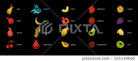 vector, icon, fruit 103149600