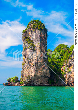 Clear water beach in Thailand 103150302