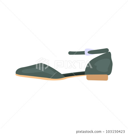 Closed-toe sandals illustration in color cartoon style. Editable vector graphic design. 103150423