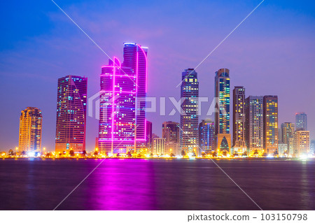 Sharjah city centre skyline, UAE 103150798