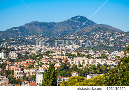 Nice aerial panoramic view, France 103150851