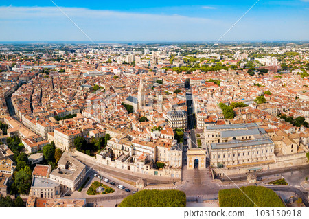 Montpellier aerial panoramic view, France 103150918