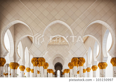 Sheikh Zayed Grand Mosque interior 103150997