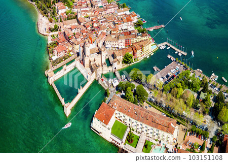 Scaligero Castle aerial view, Sirmione 103151108