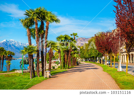 Public park in Stresa town Public park in Stresa town 103151116