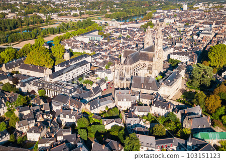 Tours aerial panoramic view, France 103151123