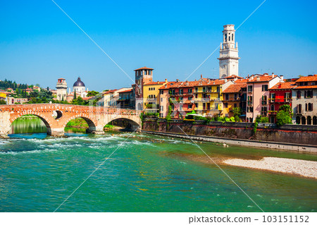 Ponte Pietra bridge in Verona 103151152