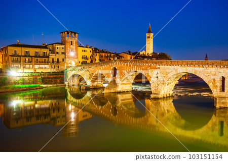 Ponte Pietra bridge in Verona Ponte Pietra bridge in Verona 103151154