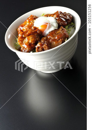 黑底炸雞蓋飯圖片 黑底炸雞蓋飯圖片 103151256