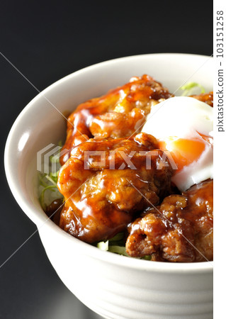 黑底炸雞蓋飯圖片 黑底炸雞蓋飯圖片 103151258