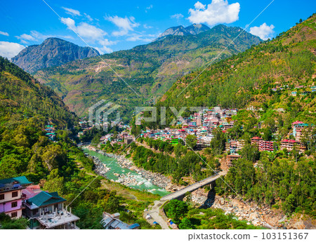 Rampur Bushahr town, Himachal Pradesh, India Rampur Bushahr town, Himachal Pradesh, India 103151367