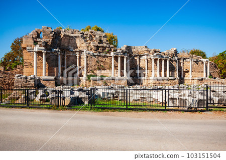 Nymphaeum in Side ancient city, Turkey 103151504