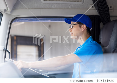 Truck driver driver portrait 103151680