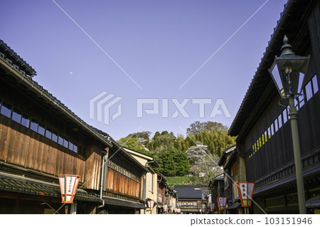 Higashi Chaya District in spring with a snow cave 103151946