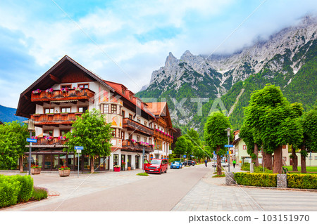 Beauty local houses in Mittenwald, Germany Beauty local houses in Mittenwald, Germany 103151970