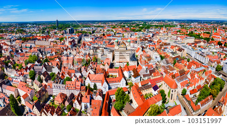 Augsburg old town aerial panoramic view Augsburg old town aerial panoramic view 103151997
