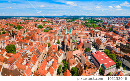 Nuremberg old town aerial panoramic view 103152046