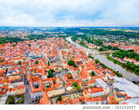 Regensburg city aerial panoramic view, Germany Regensburg city aerial panoramic view, Germany 103152057